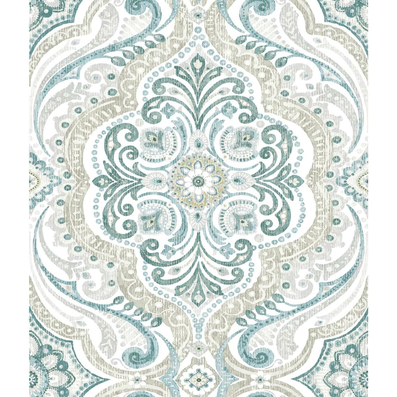 RoomMates Bohemian Damask Peel & Stick Wallpaper
